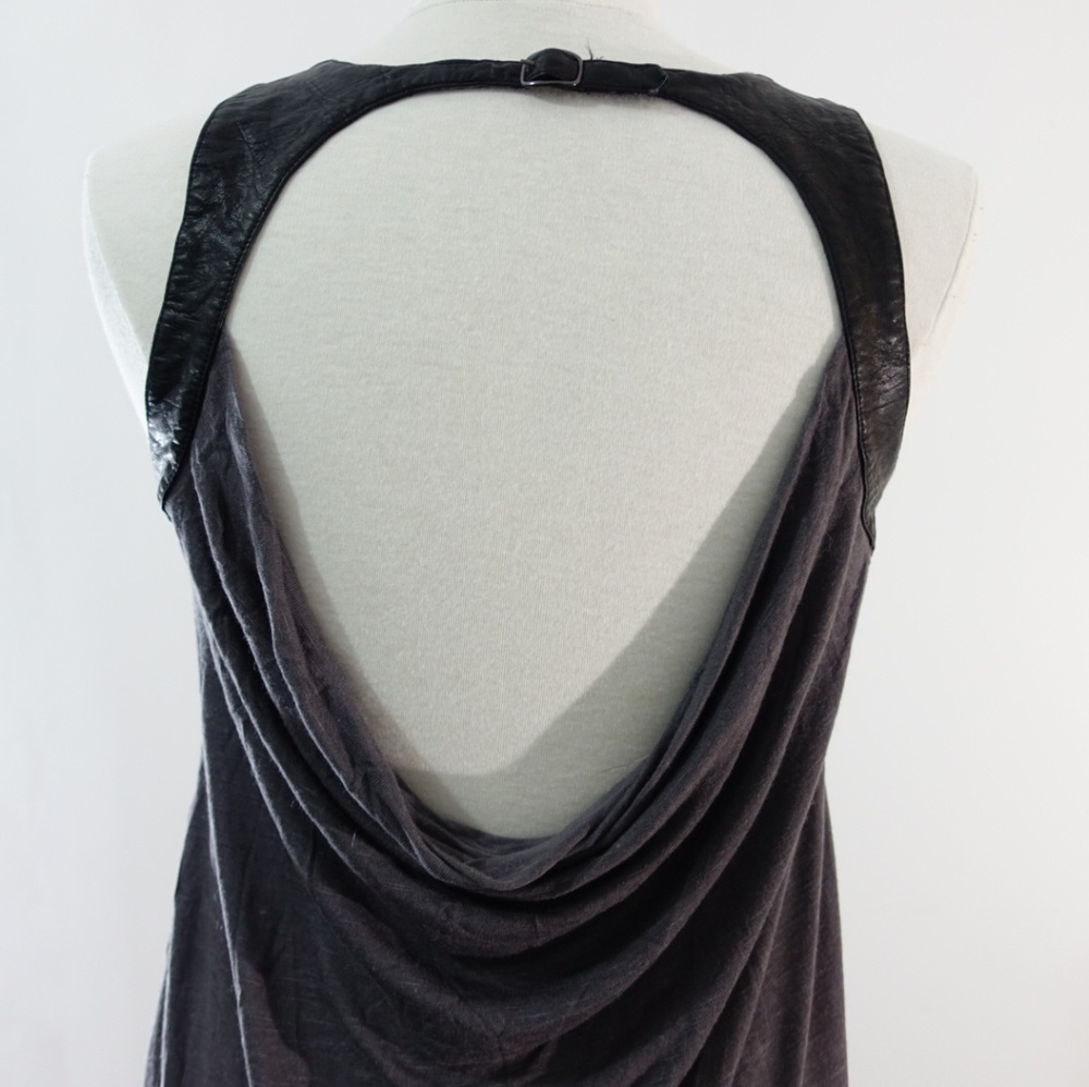 Free People Gray Tank Top low back size small - Picture 4 of 6